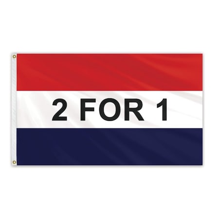 Global Flags Unlimited 2 for 1 Message Flag 3'x5' Standard Flag 204882